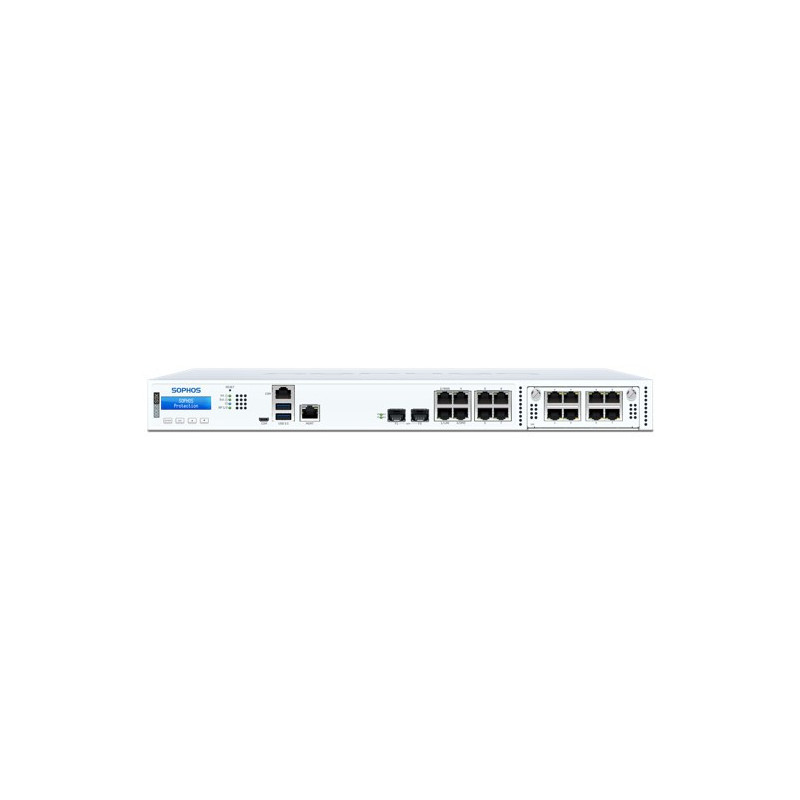 Sophos Sophos XGS 2300 Security Firewall Appliance, Rack 1U, FW 39G, TP 5.5G, VPN 20.5G, 8x1GbE, 2xSFP