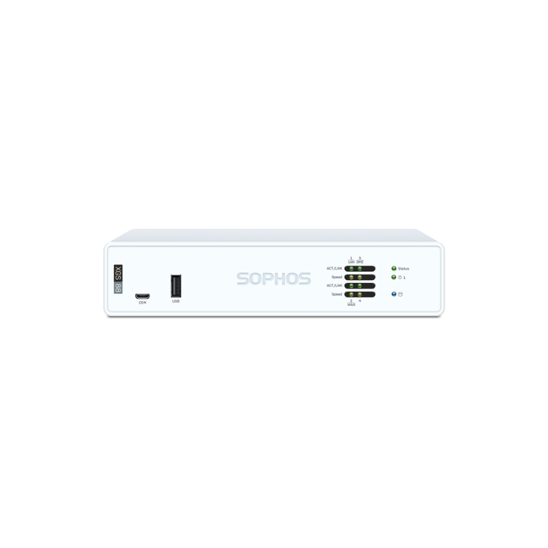 Sophos XGS 88 Security Firewall Appliance, Desktop, FW 9.9G, TP 2.0G, VPN 6.0G, 4x2.5GbE.