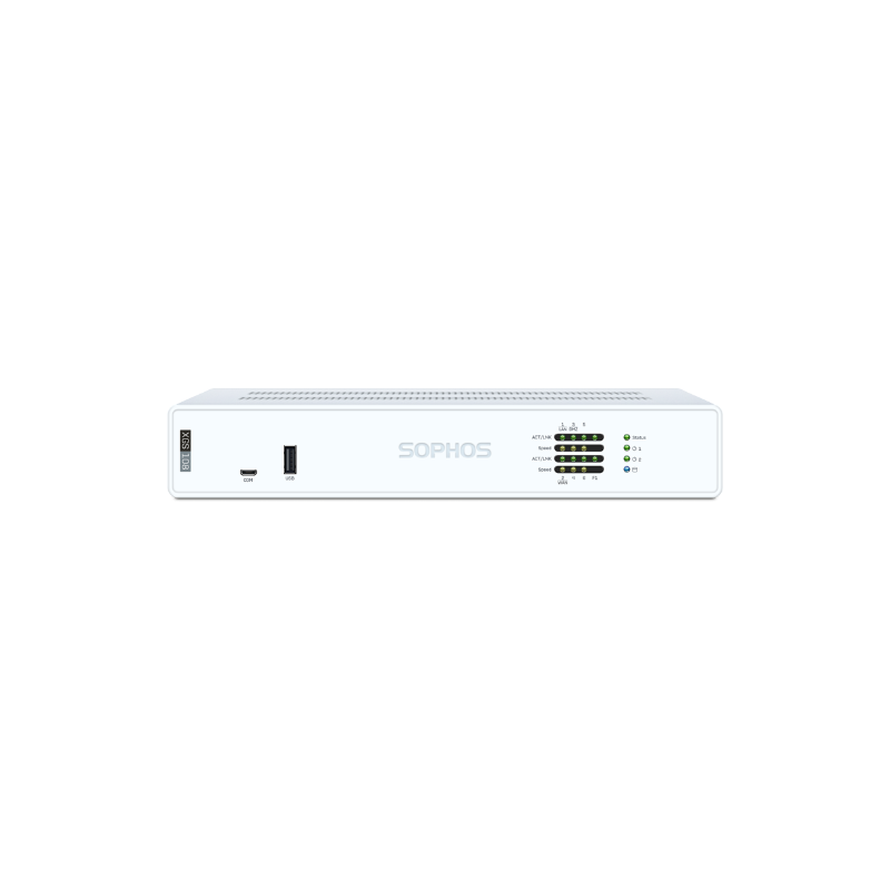 Sophos XGS 108 Security Firewall Appliance, Desktop, FW 12.5G, TP 2.5G, VPN 8.25G, 6x2.5GbE, 1xSFP.